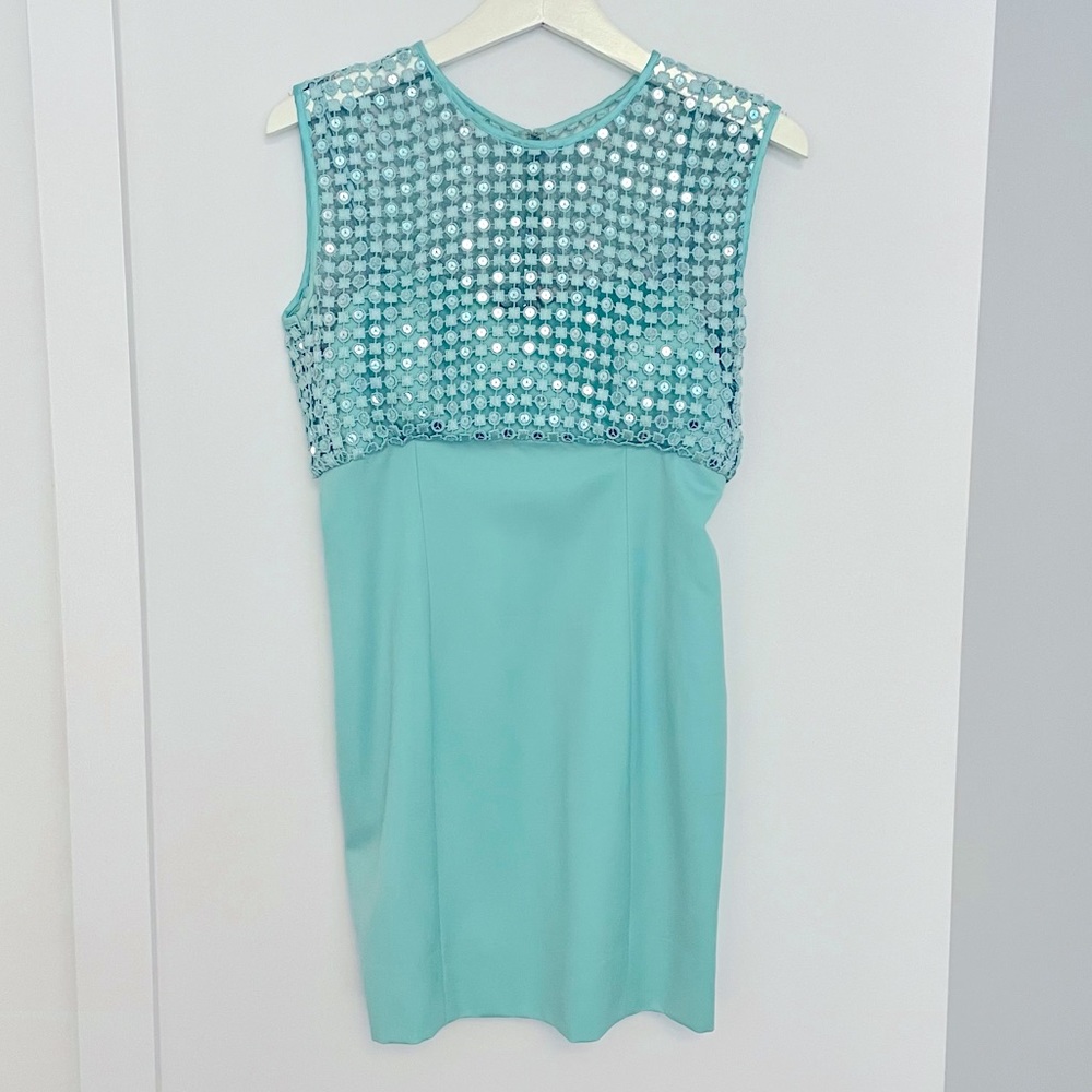 Turquoise Mini dress, Escada Couture Size 38